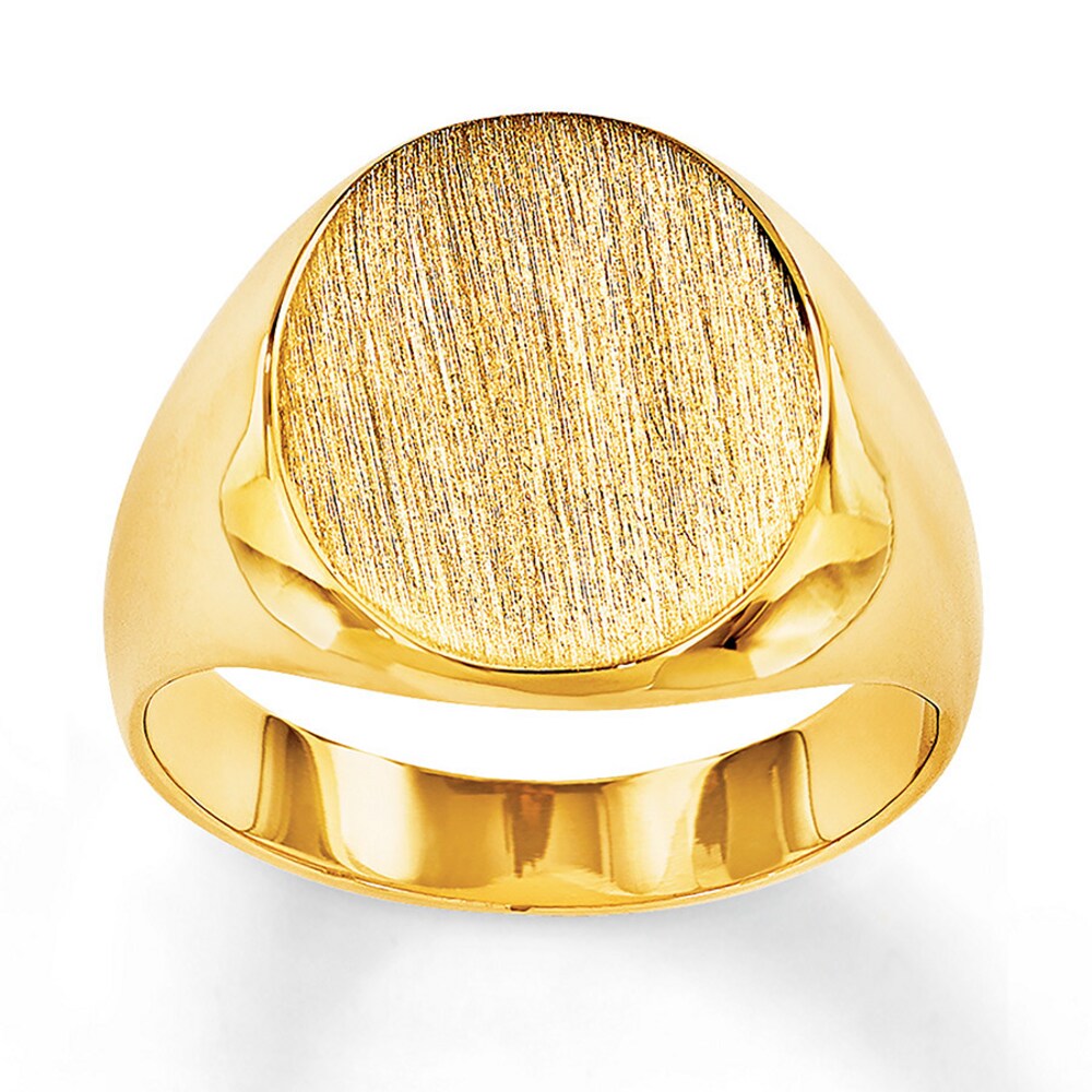 Women's Signet Ring 14K Yellow Gold knqCobTs