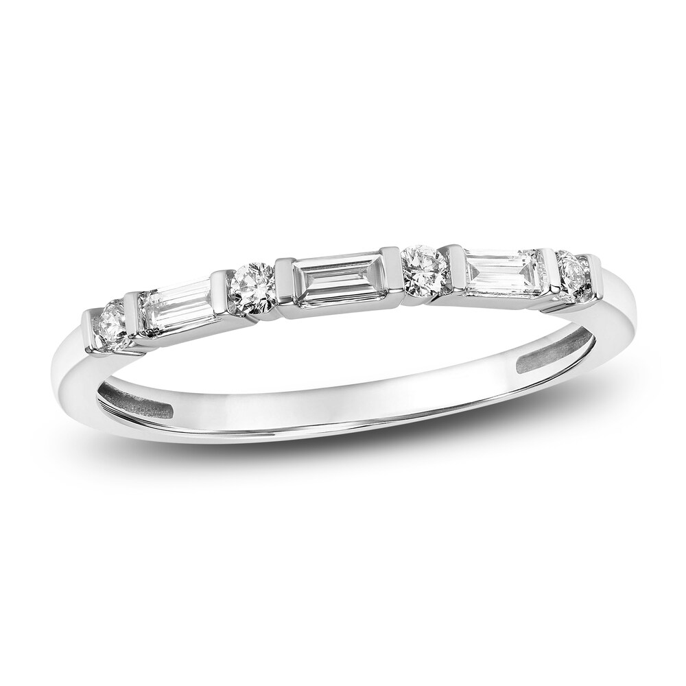 Diamond Anniversary Band 1/5 ct tw Baguette/Round 14K White Gold kpuXr2Ku