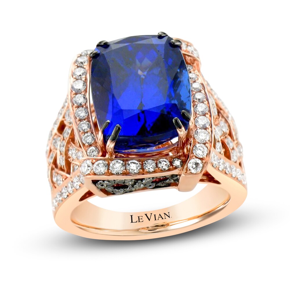 Le Vian Natural Tanzanite Ring 1-3/8 ct tw Diamonds 18K Strawberry Gold kw9VOANA