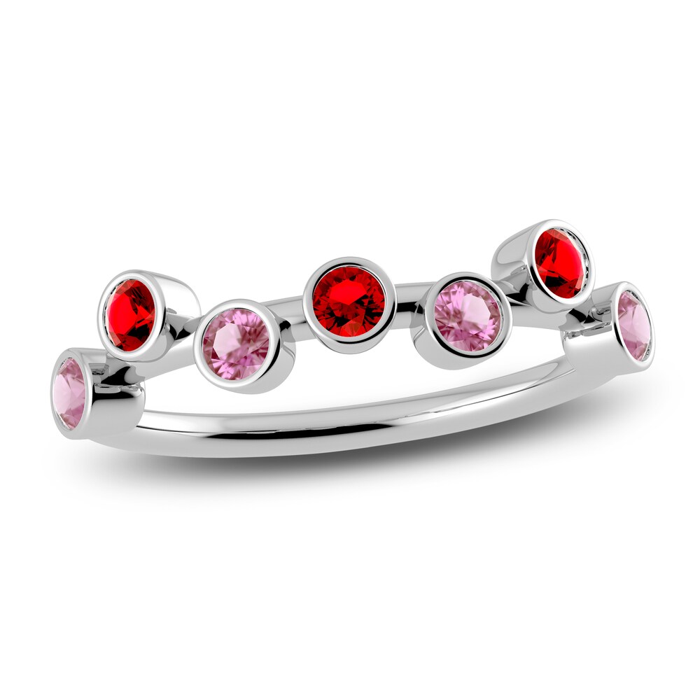 Juliette Maison Natural Ruby & Natural Pink Tourmaline Ring 10K White Gold kzW6e1w0