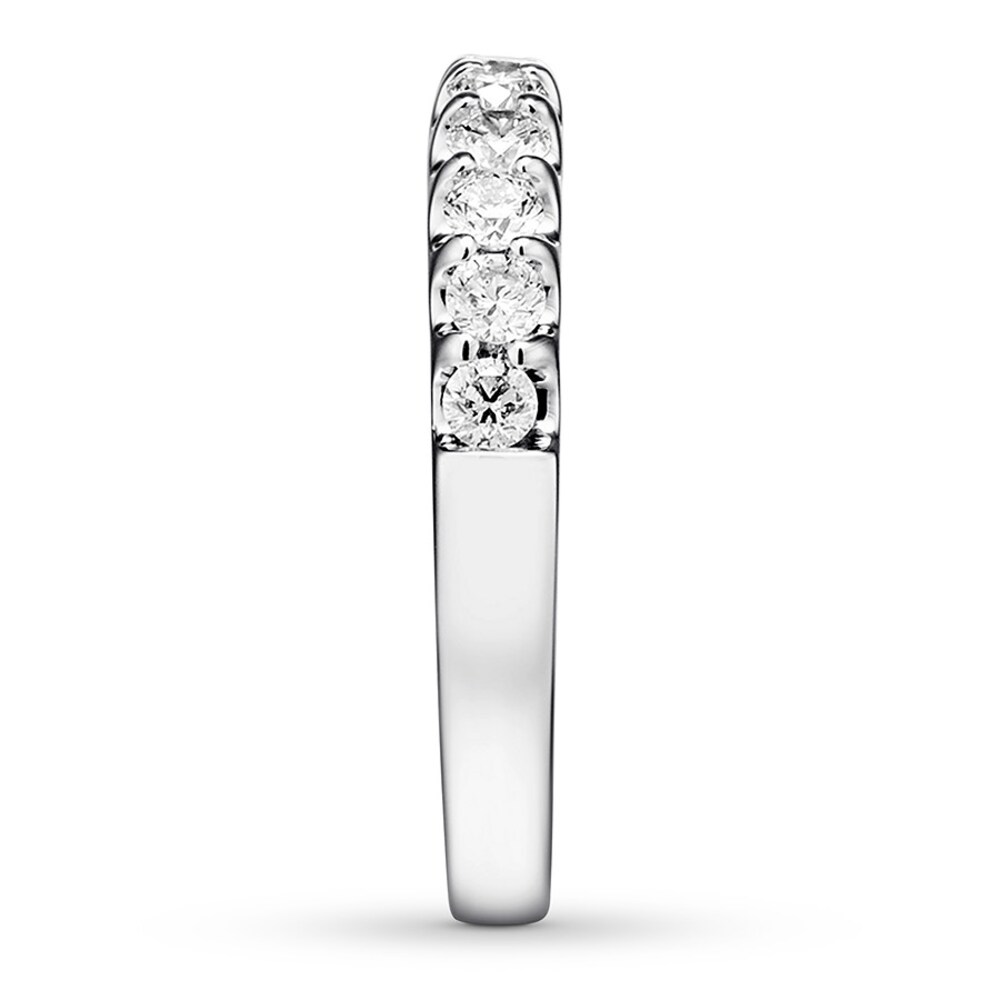 Diamond Wedding Band 3/4 ct tw Round 14K White Gold l09Jiops