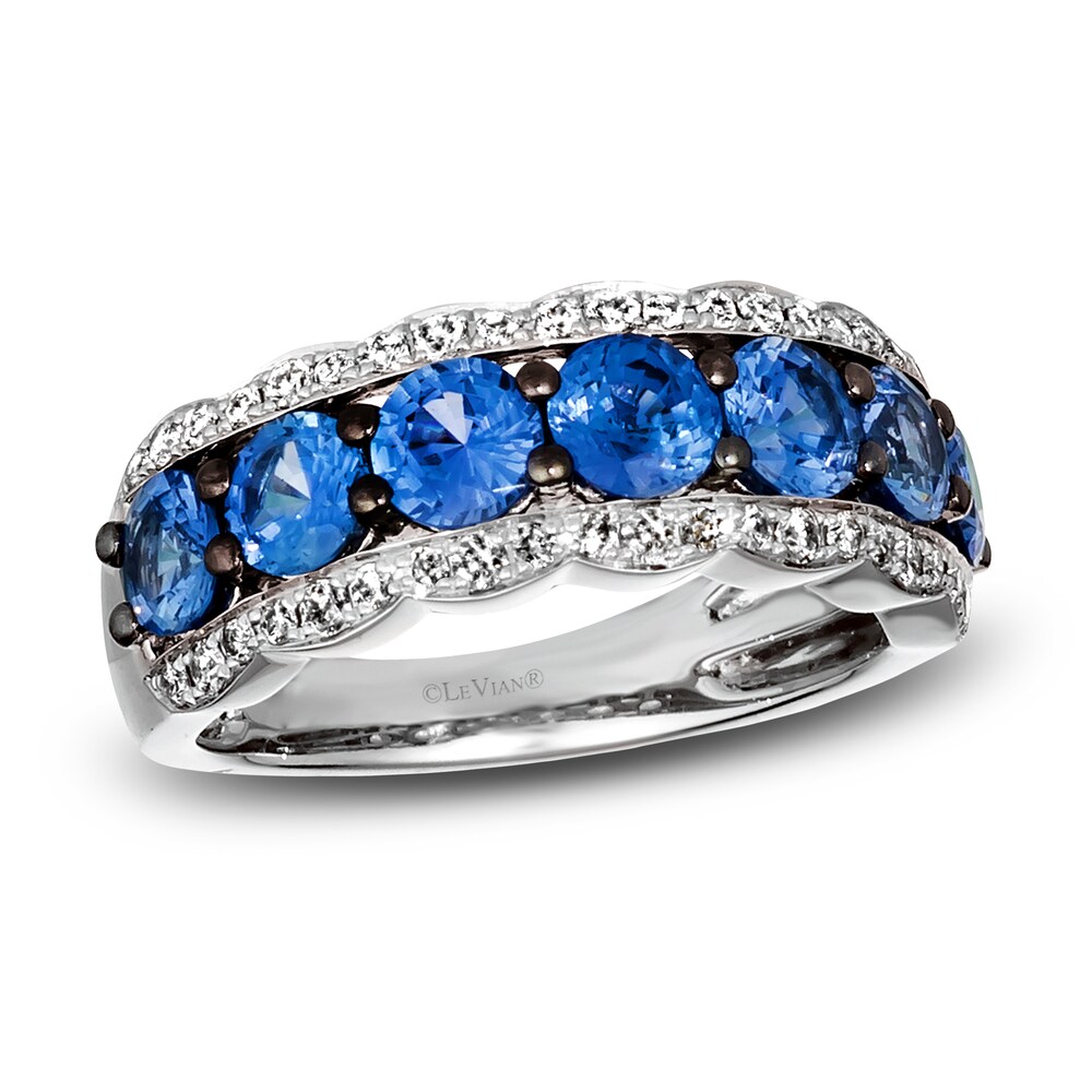 Le Vian Natural Blue Sapphire Ring 1/3 ct tw Diamonds 14K Vanilla Gold l3GSgER1