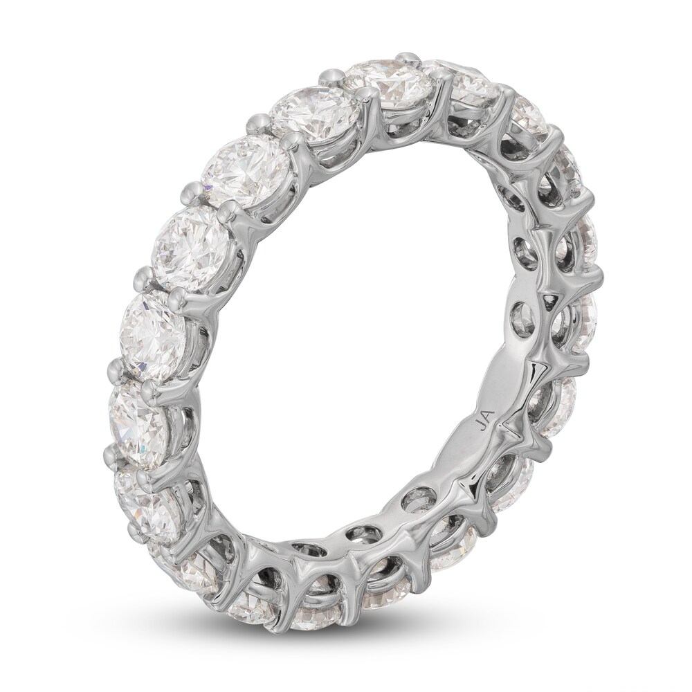 Lab-Created Diamond Eternity Band 3 ct tw Round 14K White Gold l9WVnrIm