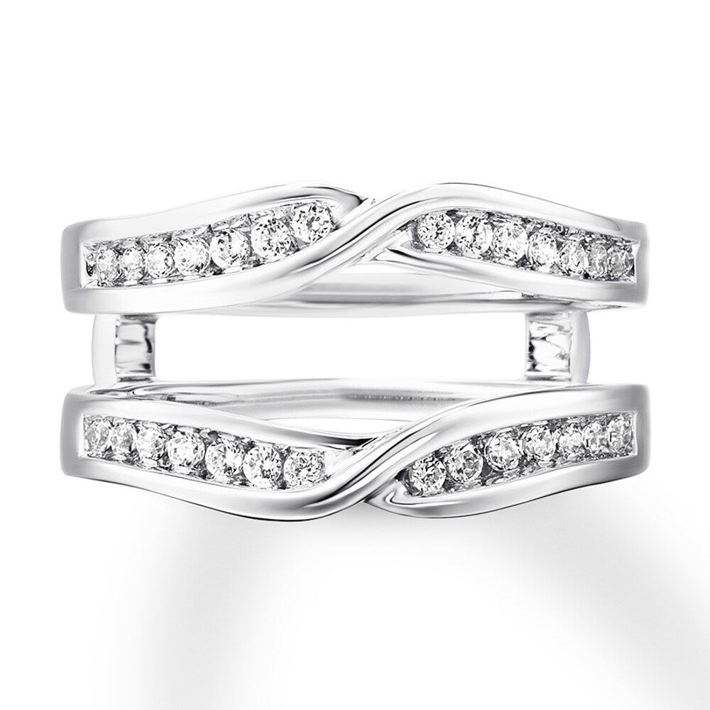 Diamond Enhancer Ring 1/3 carat tw Round-cut 14K White Gold lB090eP1