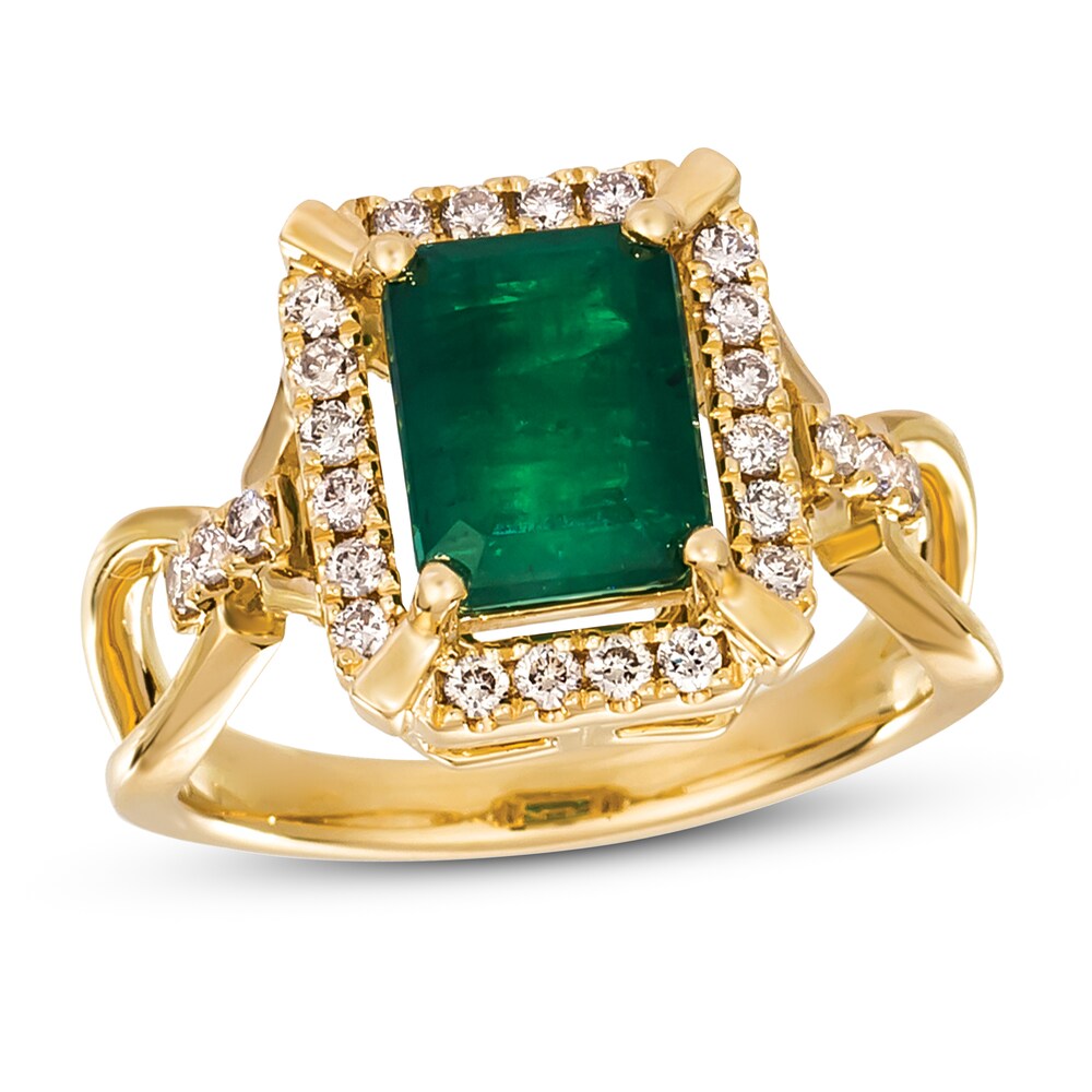 Le Vian Emerald Ring 1/3 ct tw Diamonds 14K Honey Gold lFuuEvRq