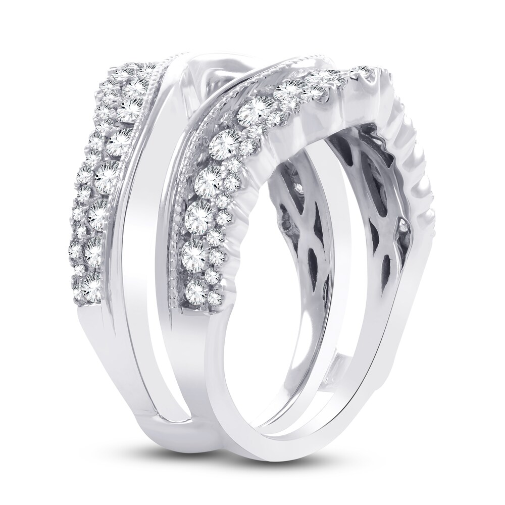 Lab-Created Diamond Enhancer Band 1-1/4 ct tw Round 14K White Gold lHtEweFb