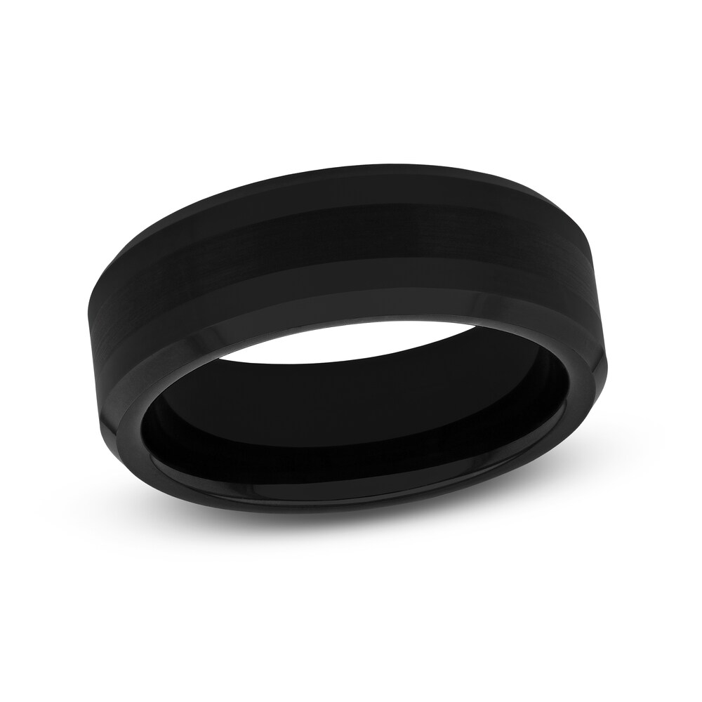 Wedding Band Black Tungsten 8mm lIm2n6OC