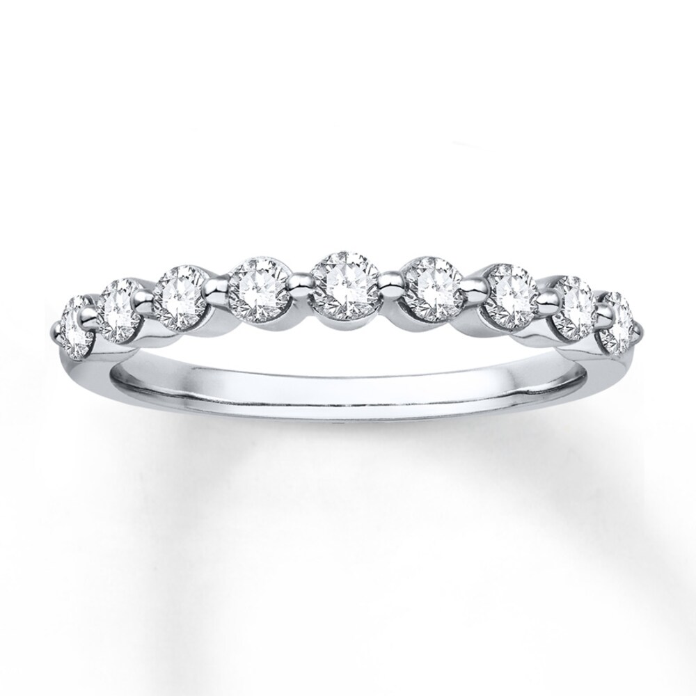 Diamond Anniversary Band 1/2 ct tw Round-cut 14K White Gold lf7hCcEd