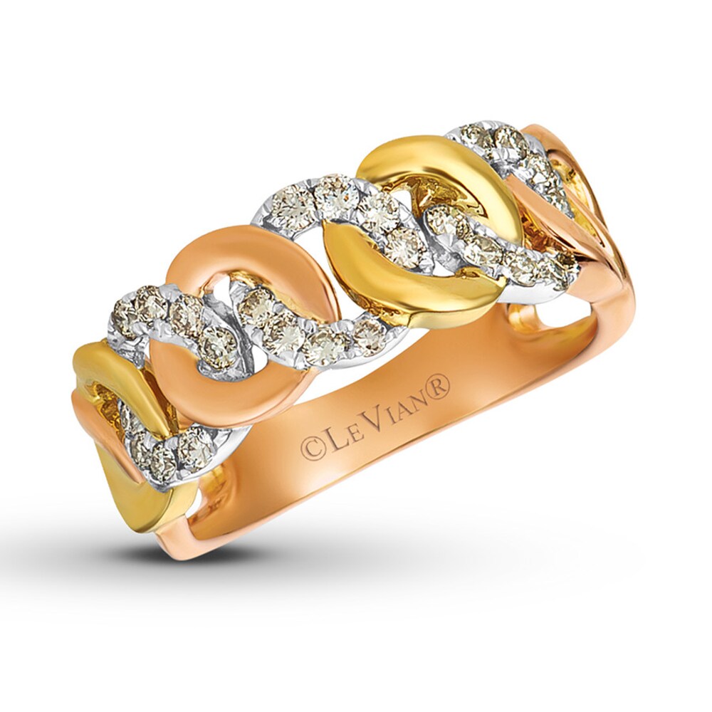Le Vian Diamond Ring 3/8 carat tw 14K Tri-Color Gold liApMQoE