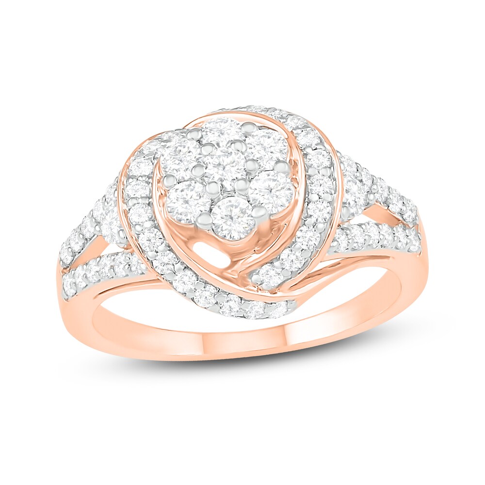 Diamond Ring 1 ct tw Round 14K Rose Gold ljxcFjdk