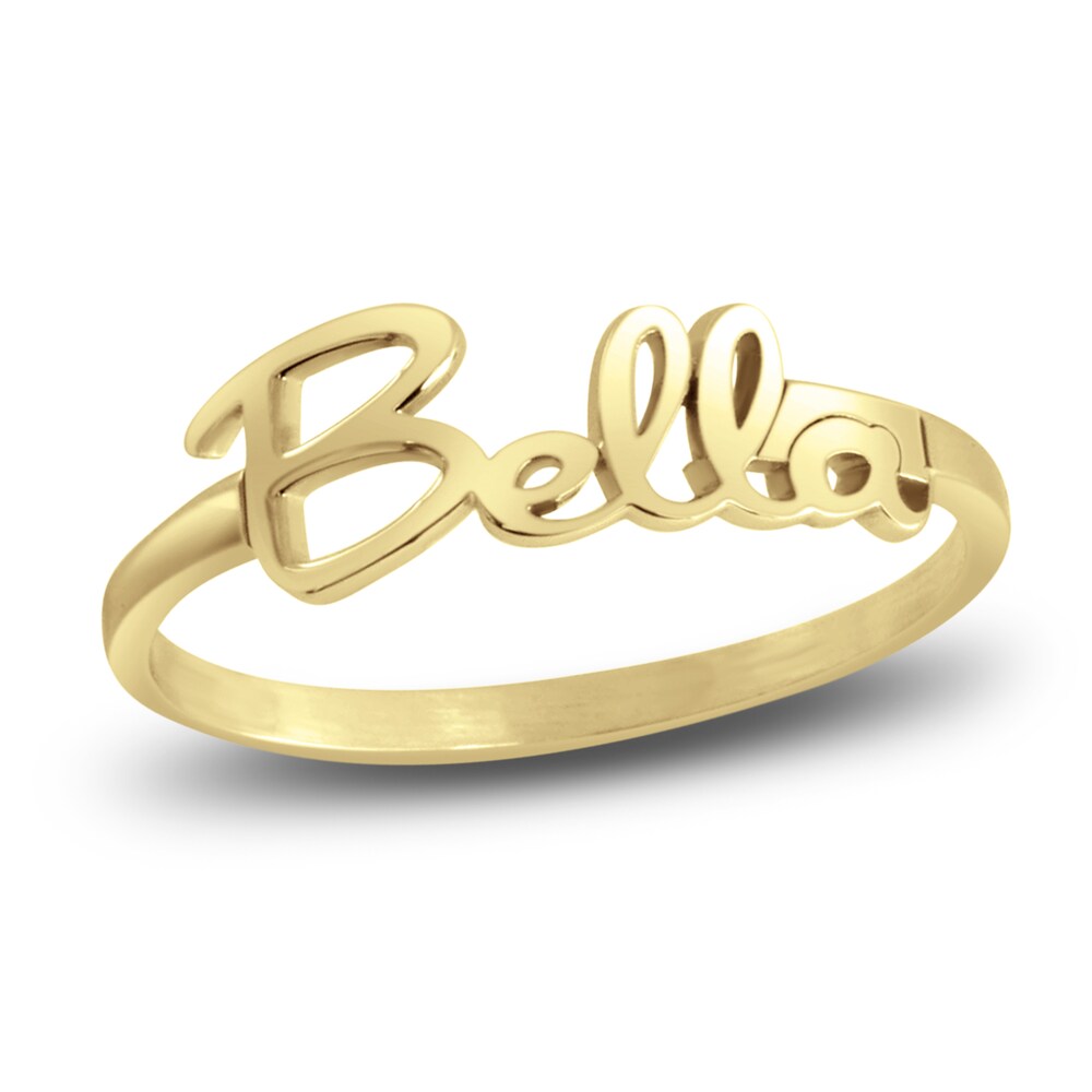 High-Polish Personalized Name Ring 10K Yellow Gold lovublwQ