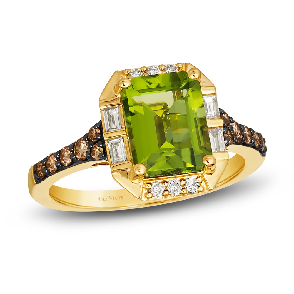 Le Vian Natural Peridot Ring 3/8 ct tw Round 14K Honey Gold m0X8MnP6