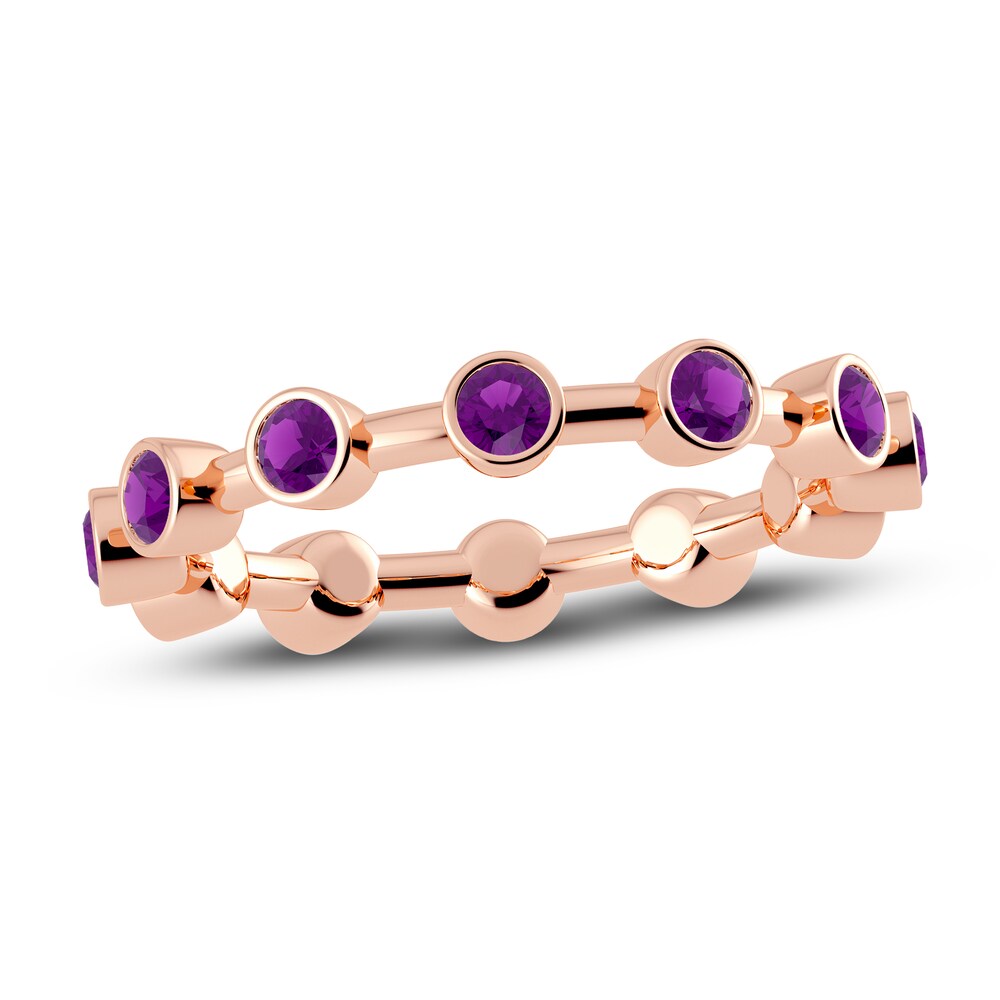 Juliette Maison Natural Amethyst Ring 10K Rose Gold m3c6D1FF