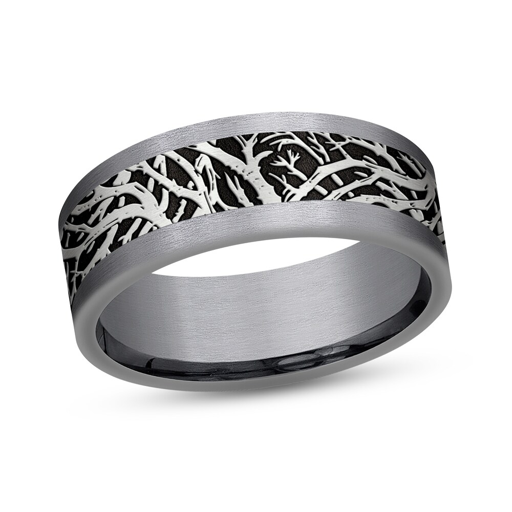 Branch Wedding Band 14K White Gold/Tantalum 8mm ma0LzMxt