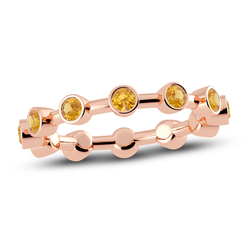 Juliette Maison Natural Citrine Ring 10K Rose Gold mdtWoYJG