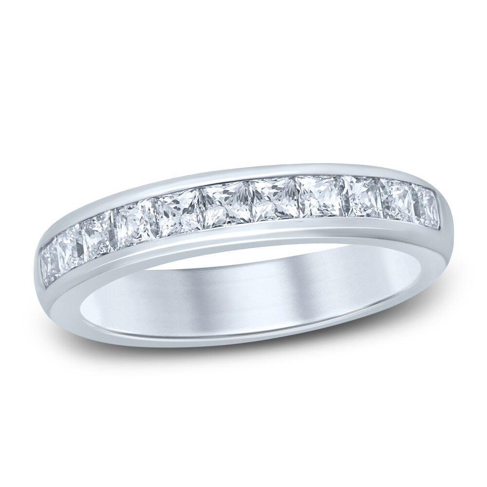Diamond Anniversary Ring 1 ct tw Princess 14K White Gold mjE01o6H