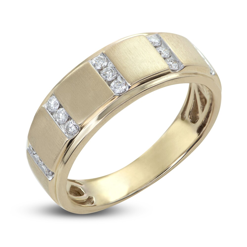 Diamond Wedding Band 1/4 ct tw Round 10K Yellow Gold mllC4Ia8