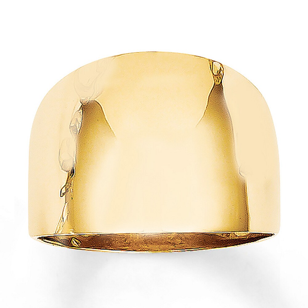 Wide Dome Ring 14K Yellow Gold mniVBl2c