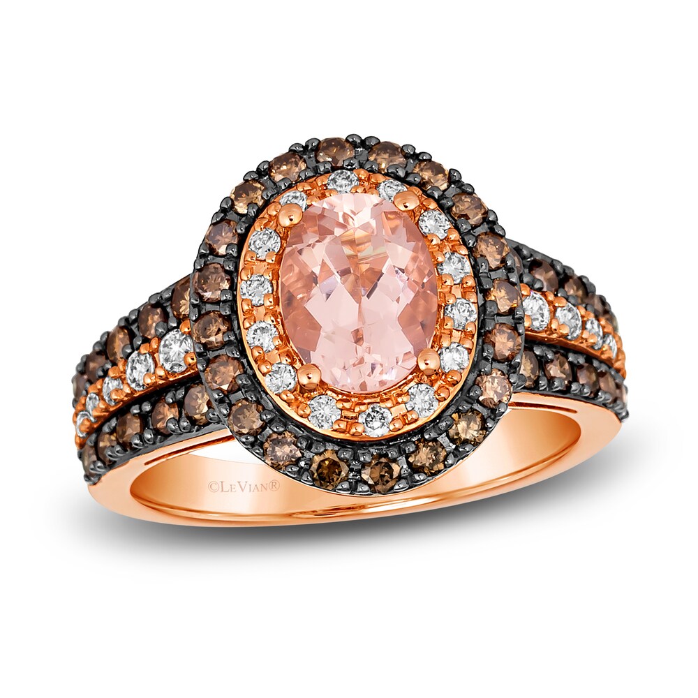 Le Vian Natural Morganite Ring 7/8 ct tw Diamonds 14K Strawberry Gold nDg4mT2L