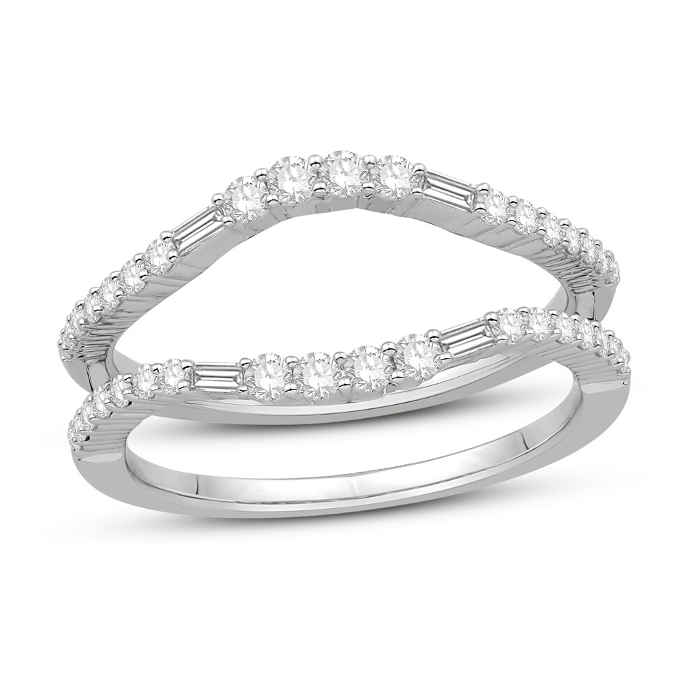 Diamond Enhancer Ring 1/2 ct tw Baguette/Round 14K White Gold nWsEOWSy