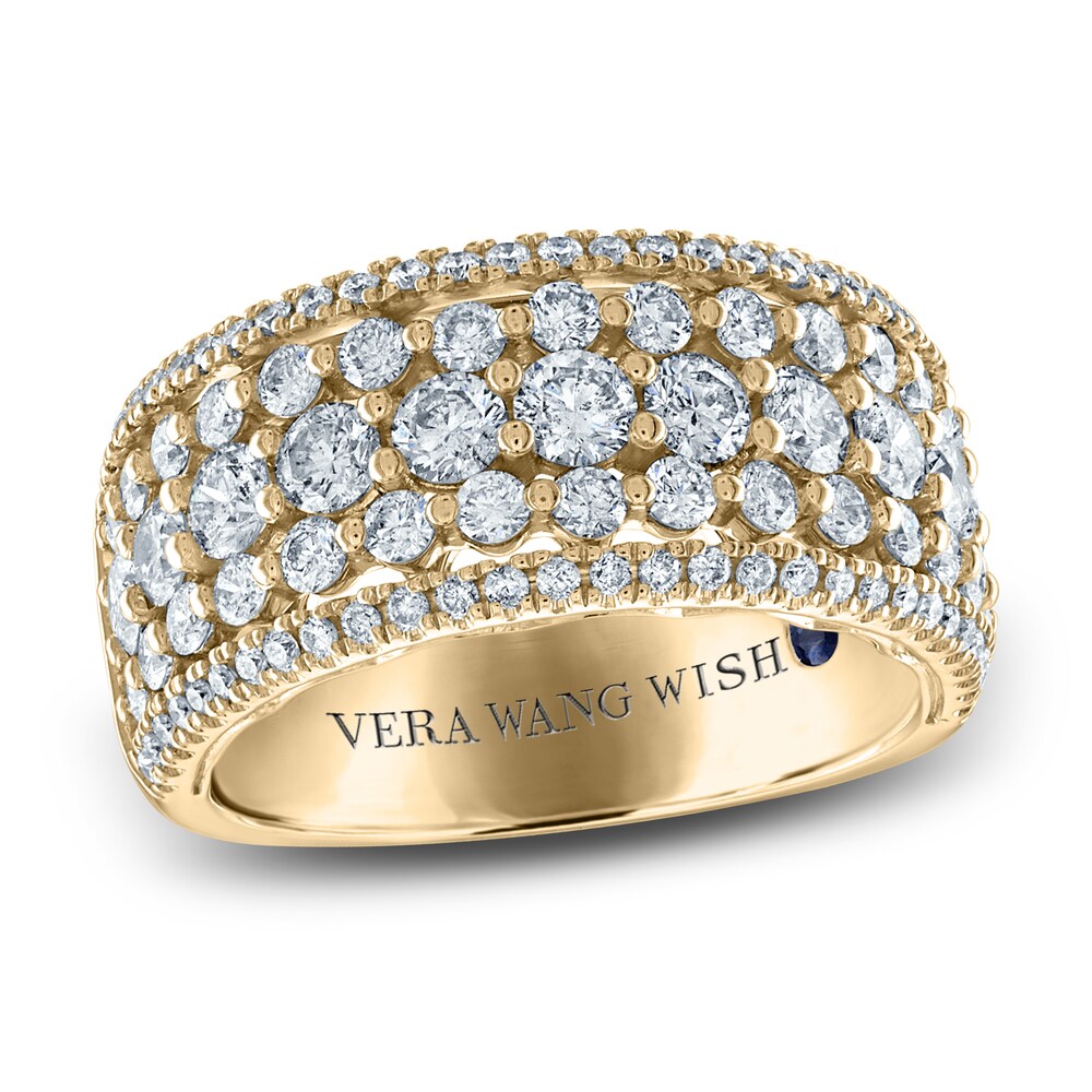 Vera Wang WISH Diamond Wedding Band 2 ct tw Round 18K Yellow Gold nZAZNdUA