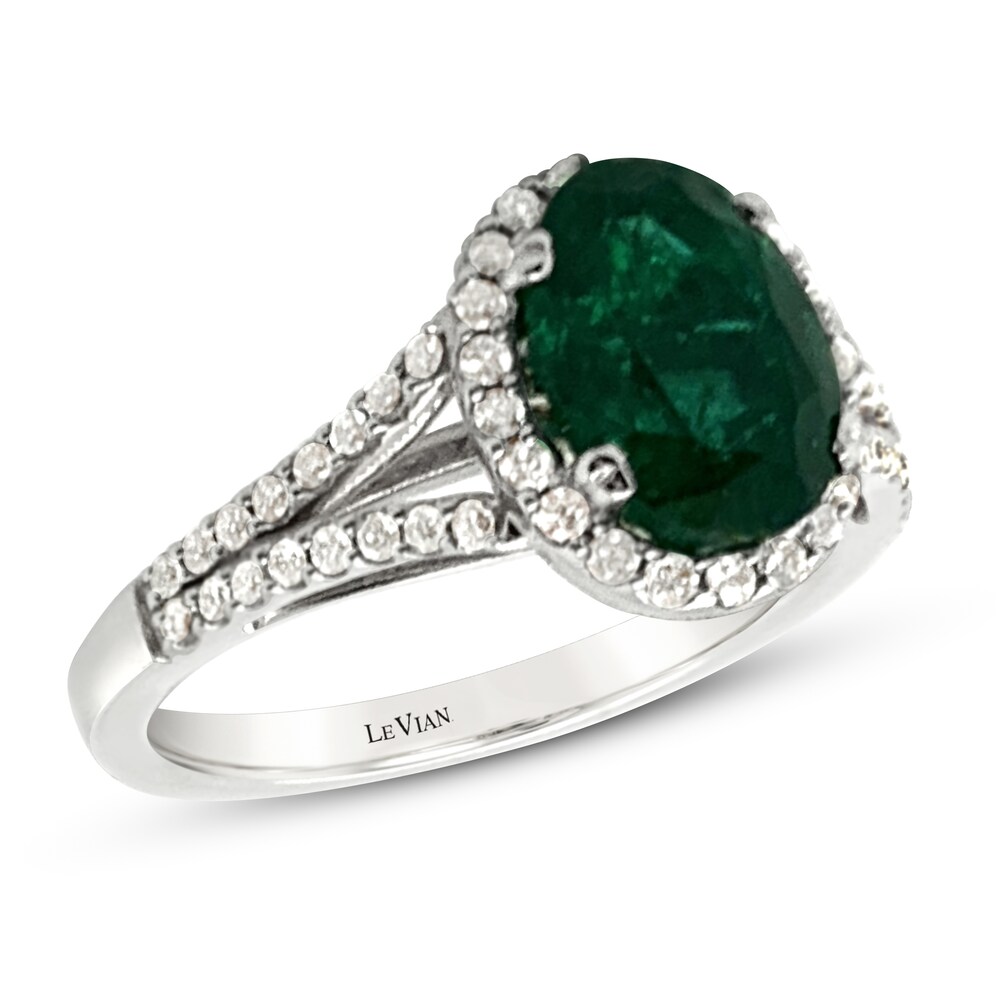 Le Vian Natural Emerald Ring 3/8 ct tw Diamonds 18K Vanilla Gold o8ohopUO