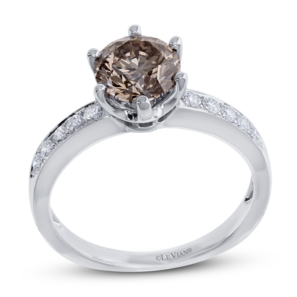 Le Vian Diamond Ring 1-1/2 ct tw Round 18K Vanilla Gold oNe5cxpq