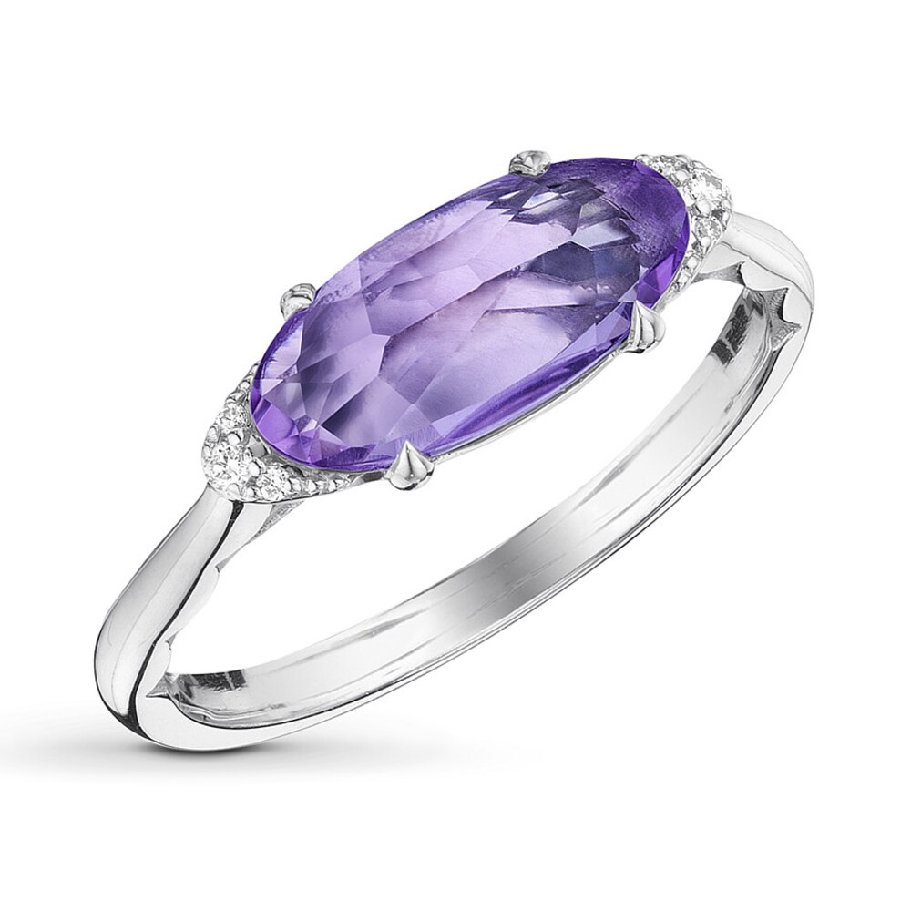 Tacori Amethyst Ring Diamond Accents Sterling Silver oVZlcnbO