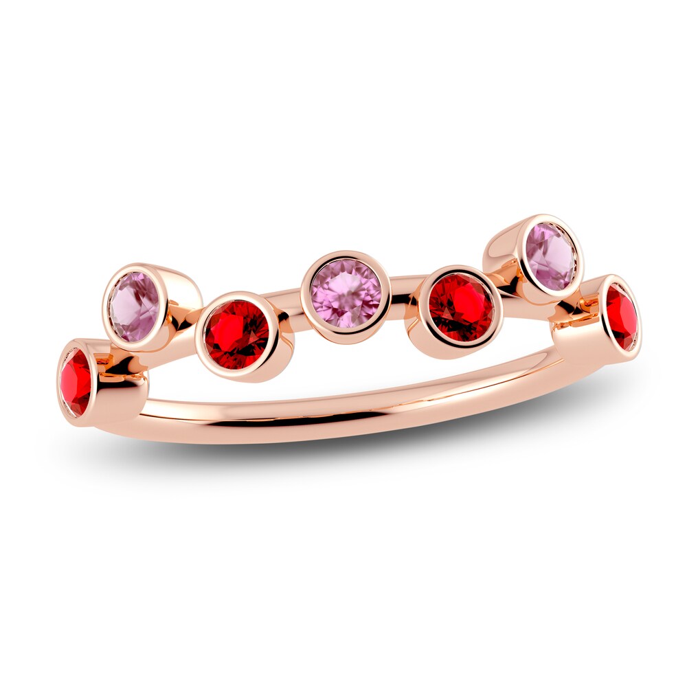 Juliette Maison Natural Ruby & Natural Pink Tourmaline Ring 10K Rose Gold okdRC6eR