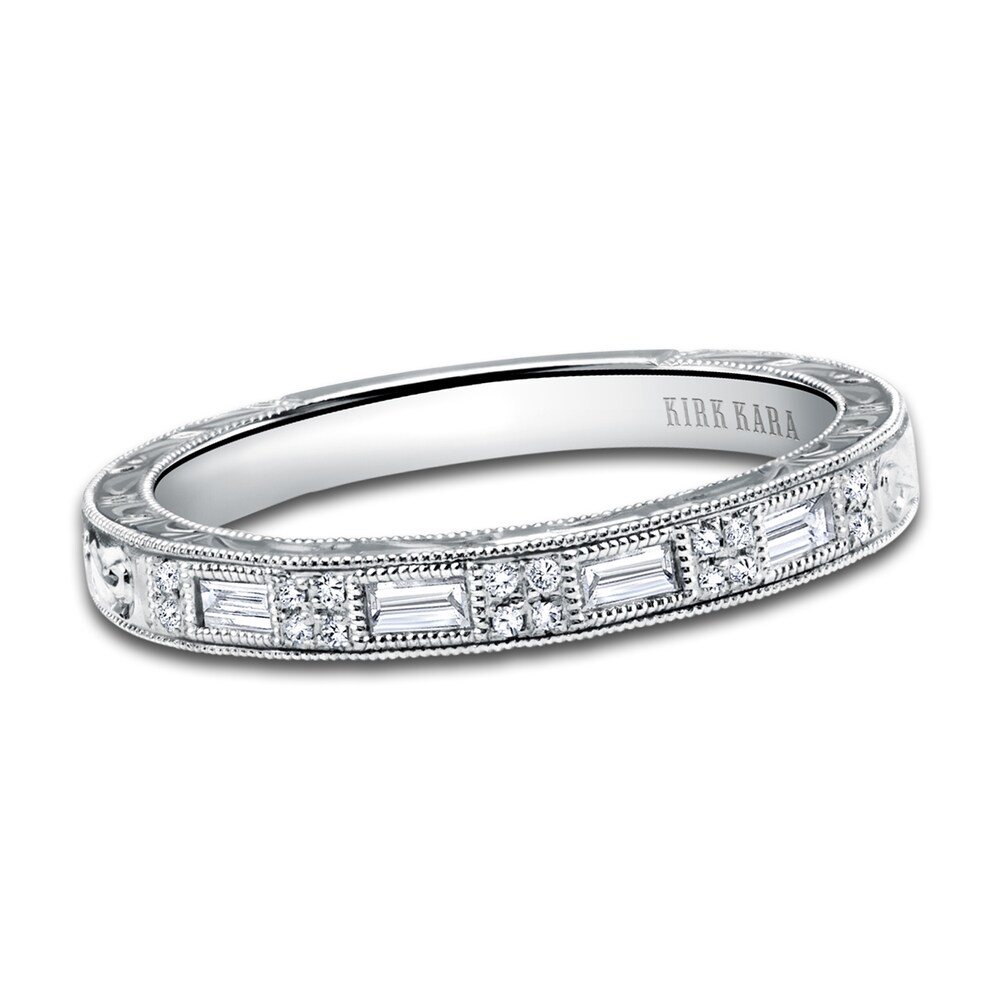 Kirk Kara Diamond Wedding Band 1/8 ct tw Baguette/Round Platinum otExC01B