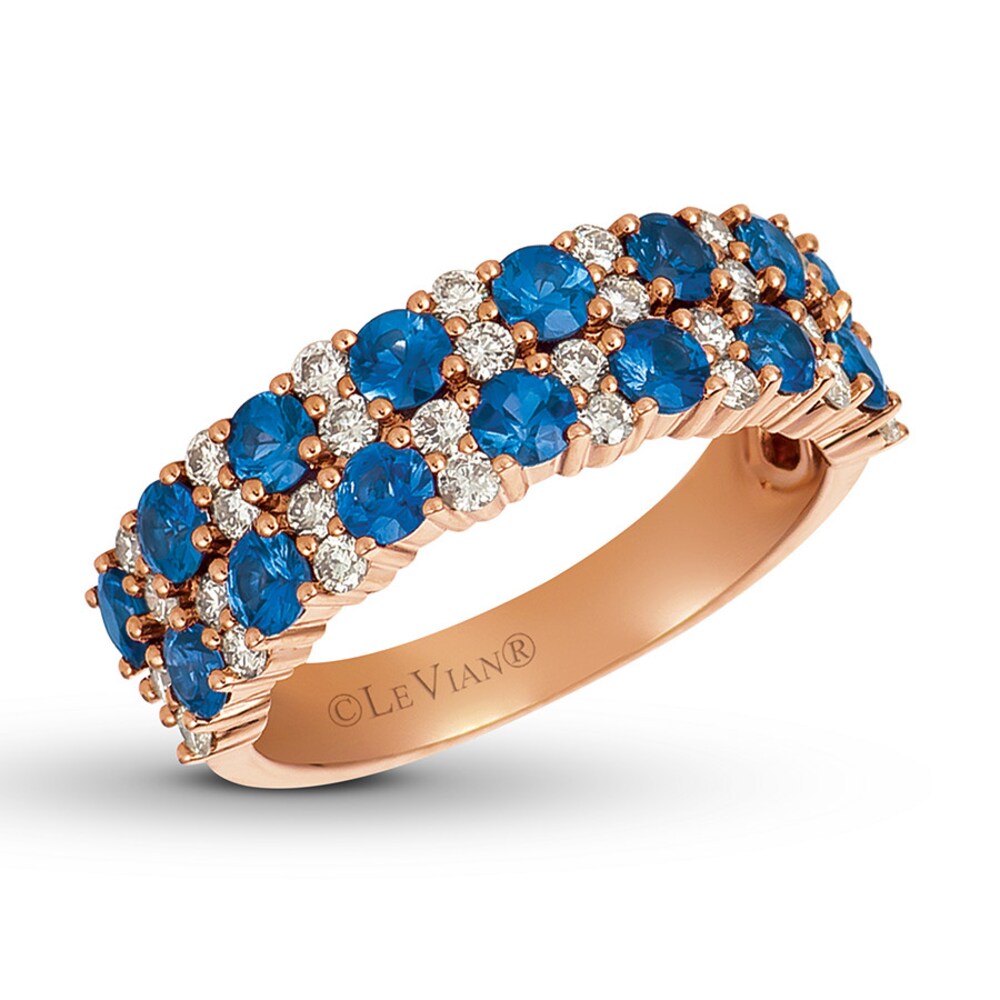 Le Vian Sapphire Ring 1/2 ct tw Diamonds 14K Strawberry Gold p5uCs4KQ