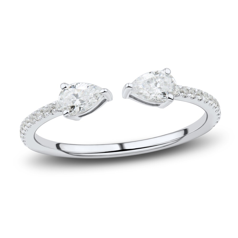 Diamond Two-Stone Engagement Ring 1/2 ct tw Round 14K White Gold p8VXUVqC