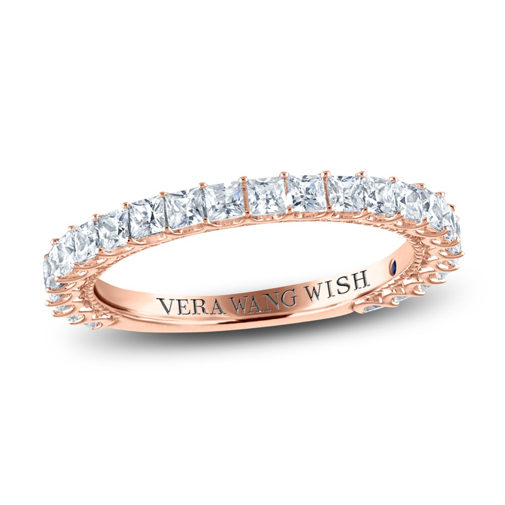 Vera Wang WISH Diamond Wedding Band 1 ct tw Princess-cut 18K Rose Gold pDvA5VzP