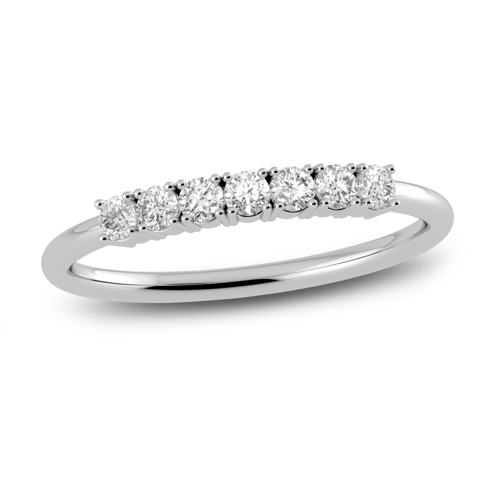 Juliette Maison Natural White Sapphire Half Eternity Ring 10K White Gold pIGuLpNu