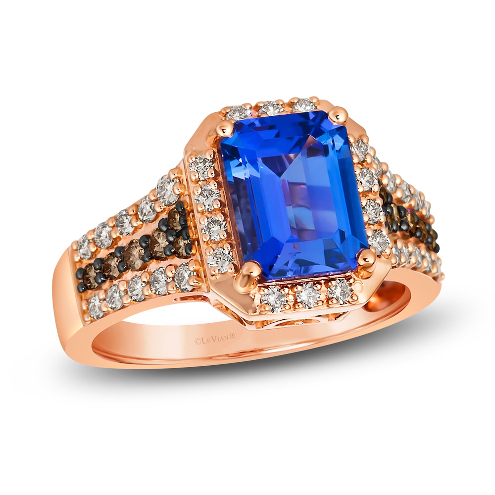 Le Vian Natural Tanzanite Ring 5/8 ct tw Diamonds 14K Strawberry Gold pLeP2ez0