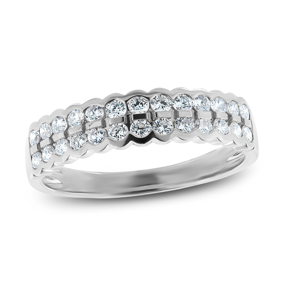 Diamond Anniversary Ring 1/2 ct tw Round 14K White Gold pMfAyFky