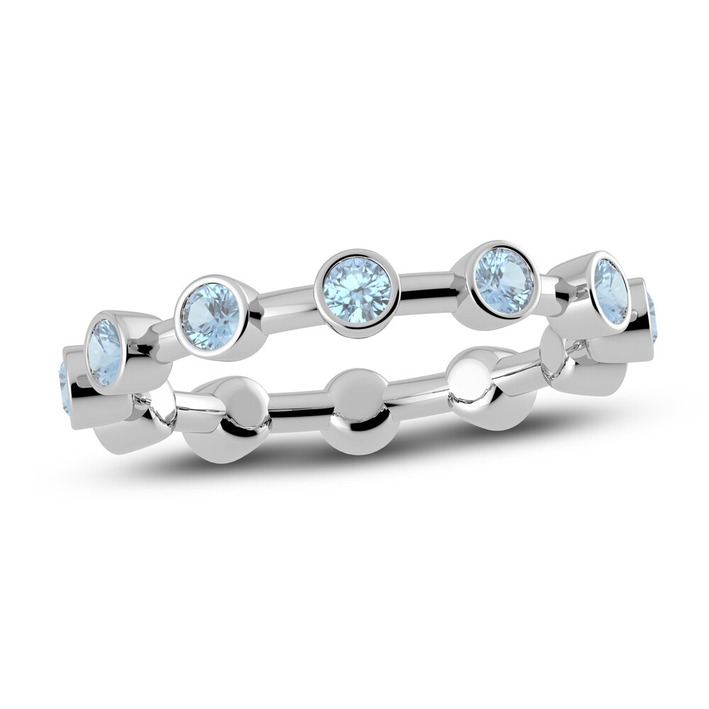 Juliette Maison Natural Aquamarine Ring 10K White Gold pSdr3iFa