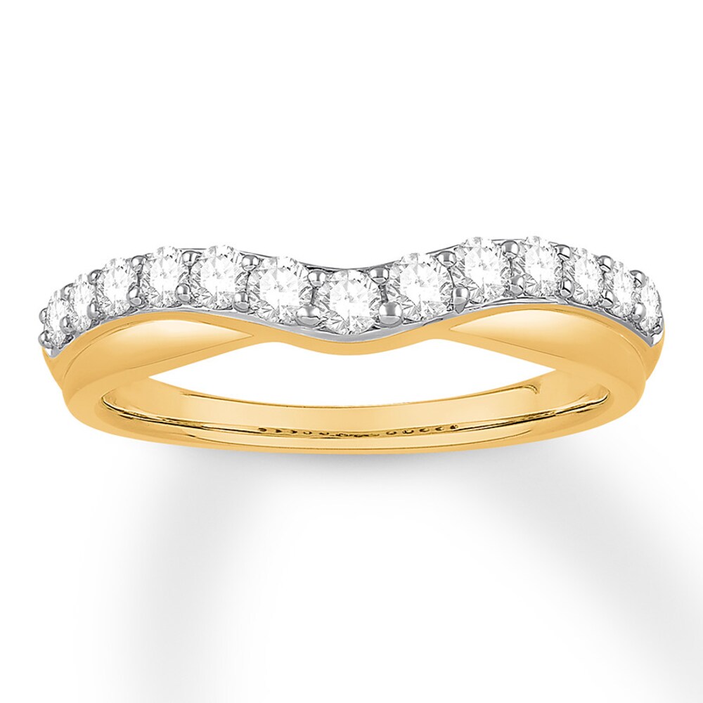 Diamond Contour Ring 1/2 carat tw Round 14K Yellow Gold pvoNcG3z