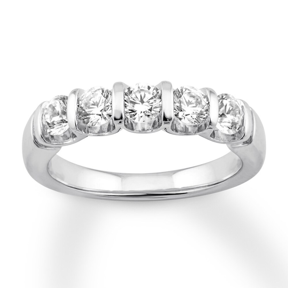 Diamond Anniversary Ring 1 carat tw Round 14K White Gold q3GnlrdZ