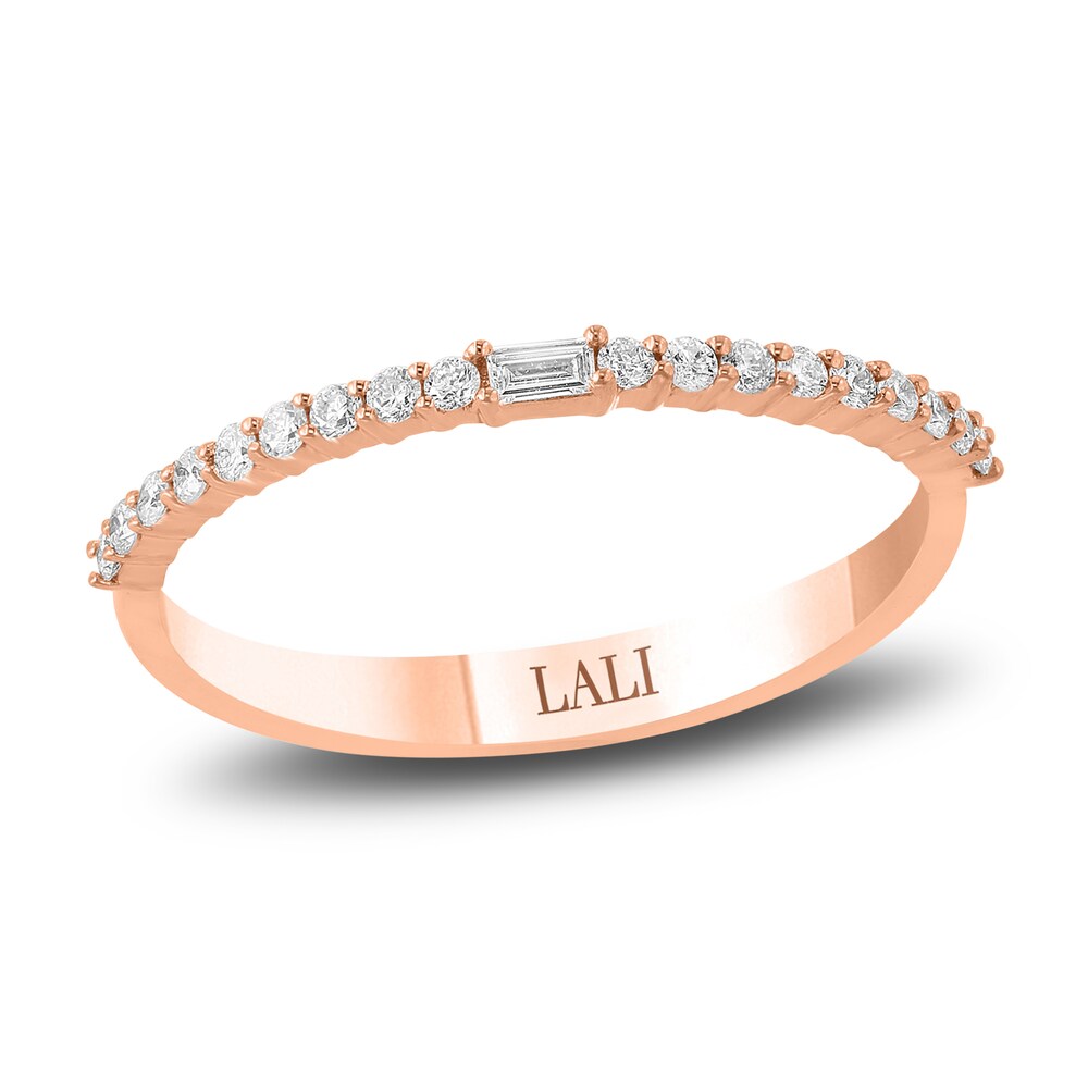 LALI Jewels Diamond Ring 1/5 ct tw Round/Emerald 14K Rose Gold q6OynP1t