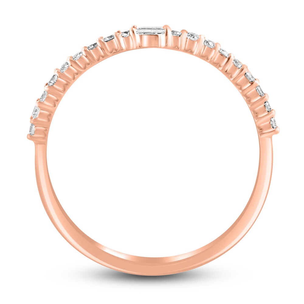 LALI Jewels Diamond Ring 1/5 ct tw Round/Emerald 14K Rose Gold q6OynP1t