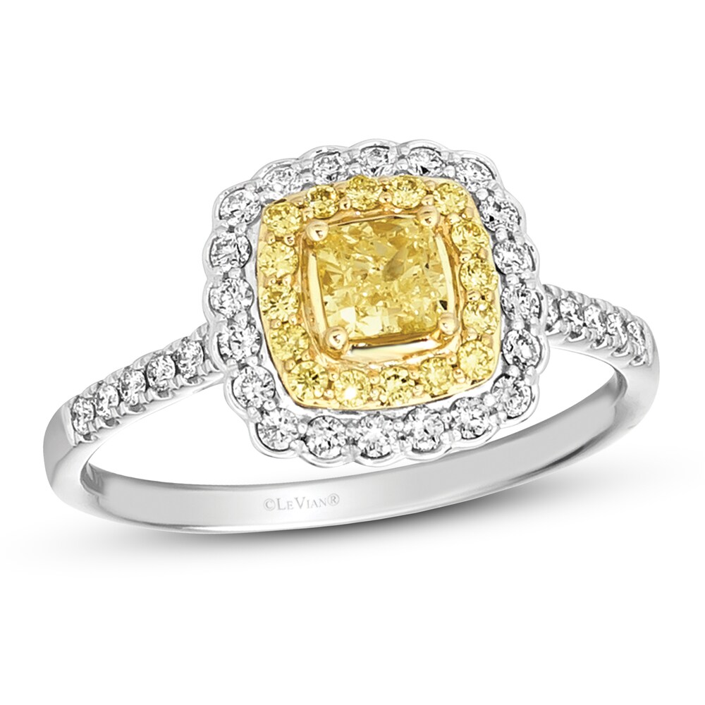 Le Vian Sunny Yellow Diamond Ring 3/4 ct tw 14K Two-Tone Gold q7xq5agp