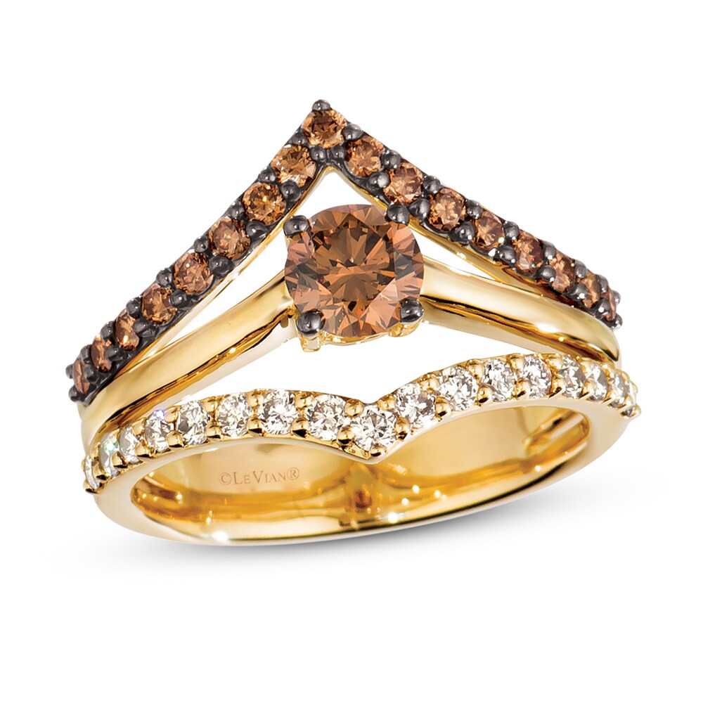 Le Vian Chocolate Diamond Ring 1 1/6 ct tw 14K Honey Gold qDasC7Id