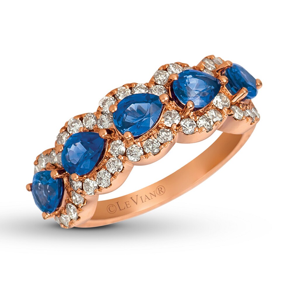 Le Vian Sapphire Ring 3/4 ct tw Diamonds 14K Strawberry Gold qLNeLE4K