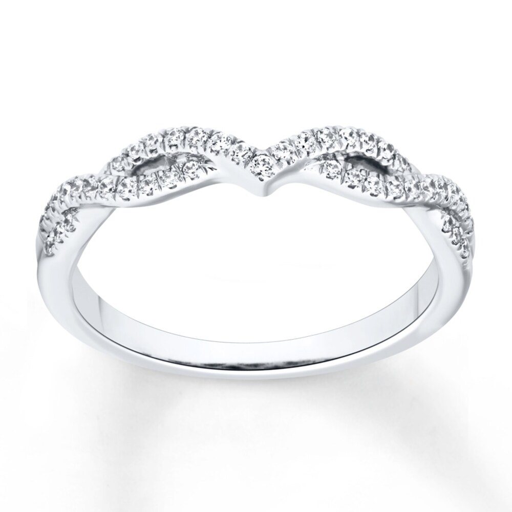 Diamond Anniversary Ring 1/5 ct tw Round-cut 14K White Gold qLpn2MAC