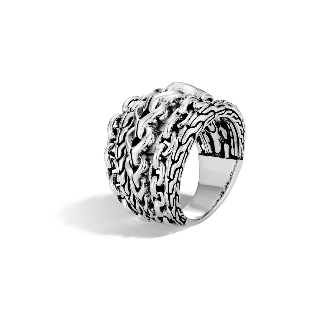 John Hardy Asli Classic Chain Link Ring Sterling Silver 9mm qTLOTVm2