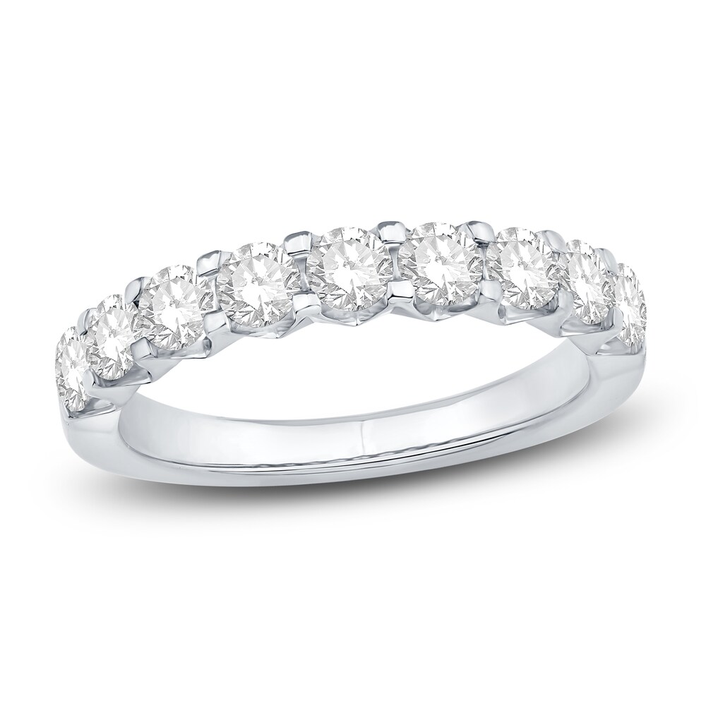 Diamond Anniversary Band 1 ct tw Round 18K White Gold qTS44KRT