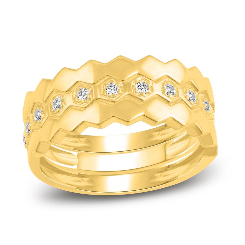 Diamond Stackable Ring 1/6 ct tw Round 14K Yellow Gold qroyExMR