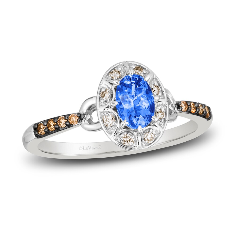 Le Vian Natural Sapphire Ring 1/8 ct tw Diamonds 14K Vanilla Gold r2ByMjea