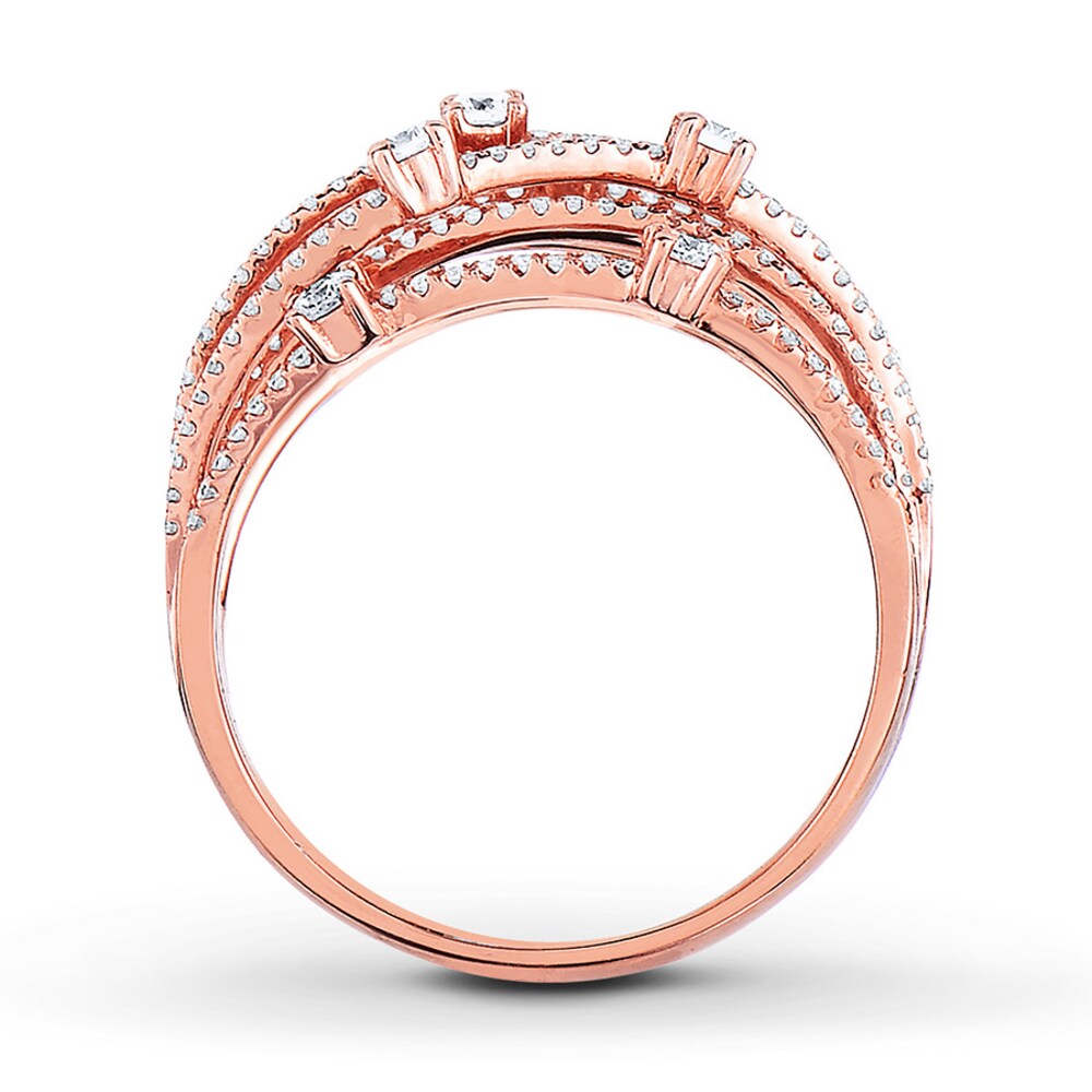 Diamond Ring 3/4 ct tw Round 14K Rose Gold rAgFGTdq